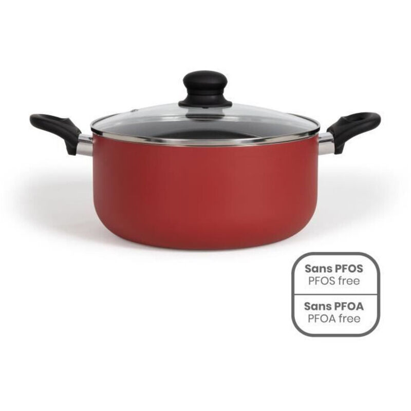 Livoo - Faitout aluminium 24cm avec couvercle MEP150R