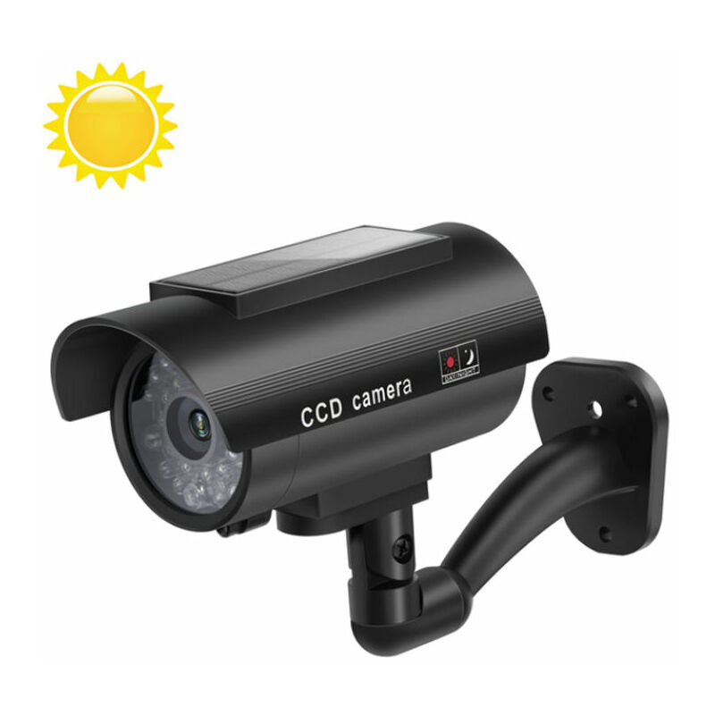 Soleil - Fake Dummy Camera, Solar Security Dummy Camera, with Flashing led Light for Outdoor Indoor Home Business