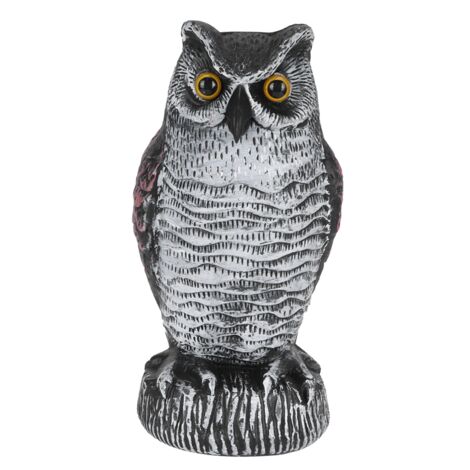 Fake Simulation Owl Statue Decoration Outdoor Garden Plastic Repeller Hunting Decoy1021‑1
