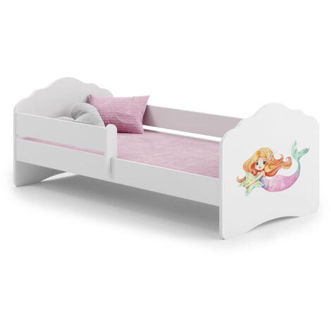 FALA lit enfant avec barreau 140x70 Mermaid