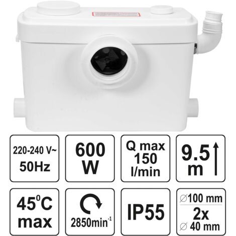 Fala pompa wc 600w z nożami tnącymi