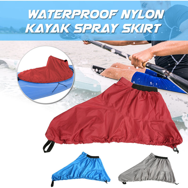 

Falda de aerosol de kayak de nailon impermeable ajustable universal para deportes, cubierta de falda de cubierta,Azul, L