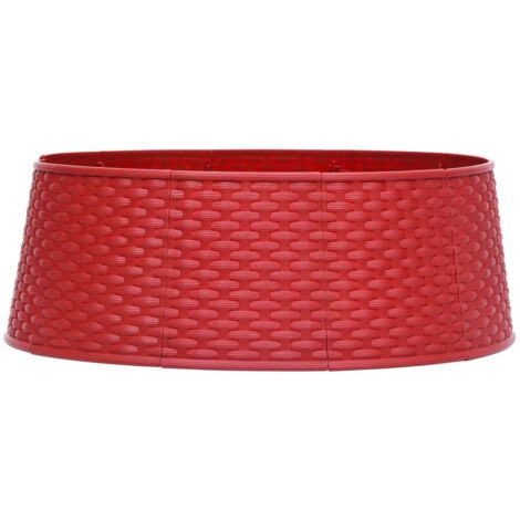 Falda del árbol de Navidad roja Ø65x19,5 cm vidaXL