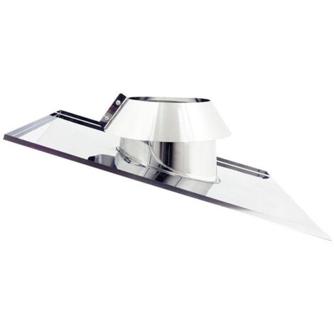 Faldale inclinato in acciaio inox 6 decimi aisi 304 per tubo da 130mm