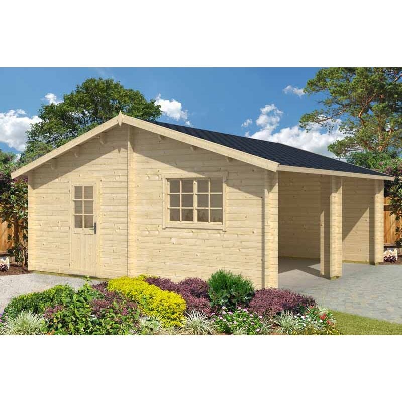 Falkland-Log Cabin, Wooden Garden Room, Timber Summerhouse, Home Office - L635 x W628.6 x H313.5 cm