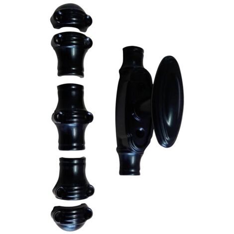 falleba decorativa MAP negro mate con pomo - con accesorio - 38454