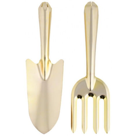 FALLEN FRUITS LTD GT153 KELLE UND GABEL SET GOLD ESSCHERT DESIGN
