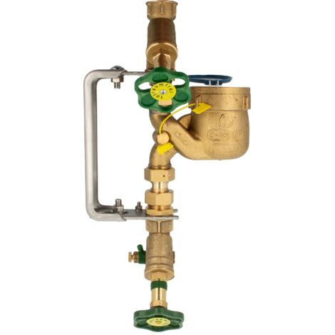 Fallrohr Hauswasserzähler Kombi-Set, Baulänge 105 mm, inkl. Einbaugarnitur 1 Zoll verstellbare Ausführung, Edelstahl