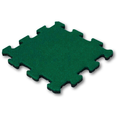 Fallschutzmatte - Puzzle-System - Mittelstück - 50x50cm - 25mm - Grün