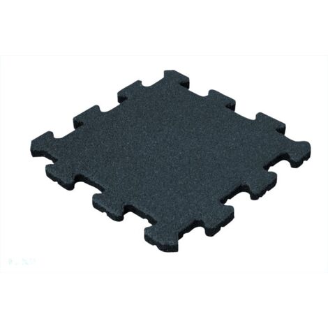 Fallschutzmatte - Puzzle-System - Mittelstück - 50x50cm - 50mm - Schwarz