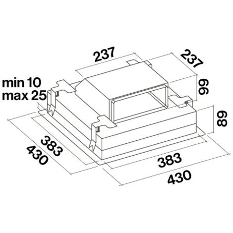 Falmec KACL.951. Tipo: Filtro per cappa aspirante. Compatibilità marca: Falmec. Larghezza: 430 mm, Profondità: 430 mm, Altezza: 89 mm - KACL951
