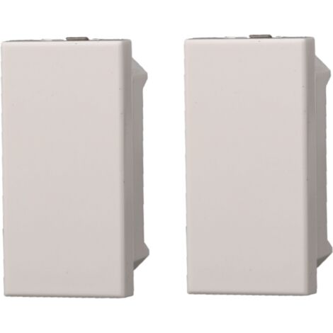 Falso polo compatibile Bticino Axolute colore bianco confezione 2pcs Ettroit AB0100