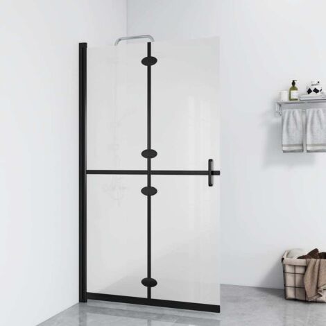 Falt-Duschwand ESG-Glas satiniert 90x190 cm
