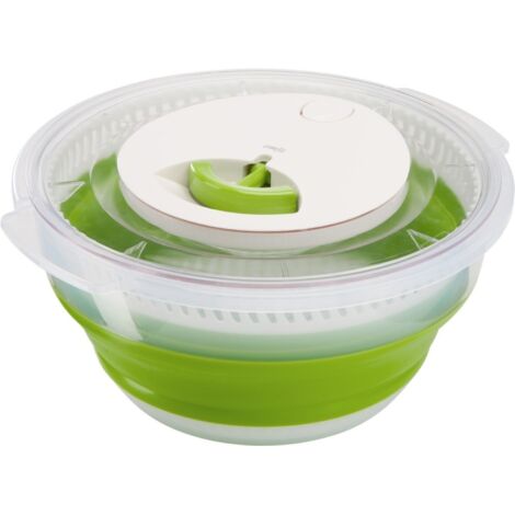 Falt-Salatschleuder Basic 4l transparent/grün