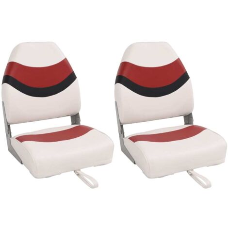 Faltbare Bootsitzbank Set mit 2 Hochlehnsitzen 44x38x55 cm