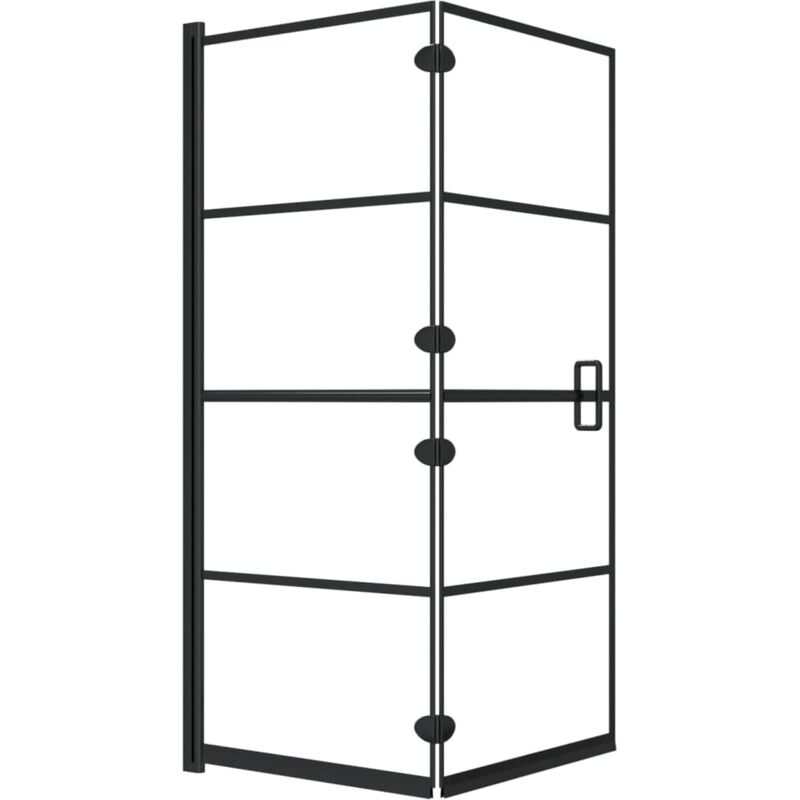Vidaxl - Faltbare Duschkabine Esg 120x140 Cm Schwarz