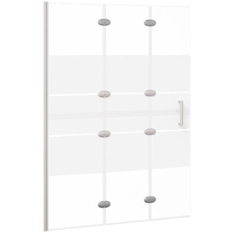 vidaXL Faltbare Duschkabine ESG Weiß Duschabtrennung Dusche 100/120x140cm