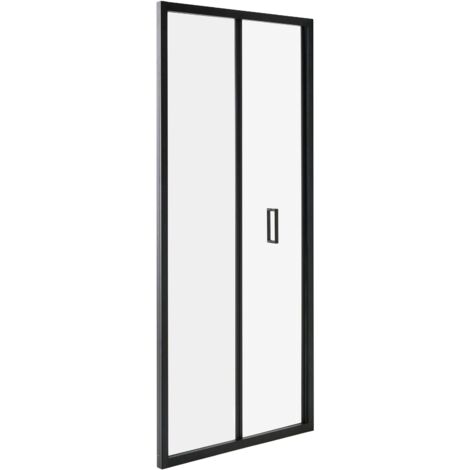 Faltbare Dusch­tür NELTUME 80 x 190 cm Schwarz