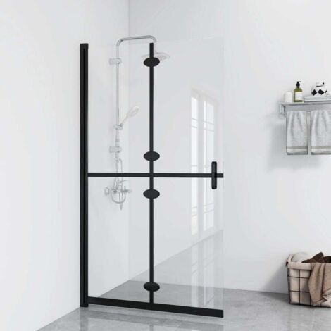 Faltbare Duschwand ESG-Glas transparent 120x190 cm