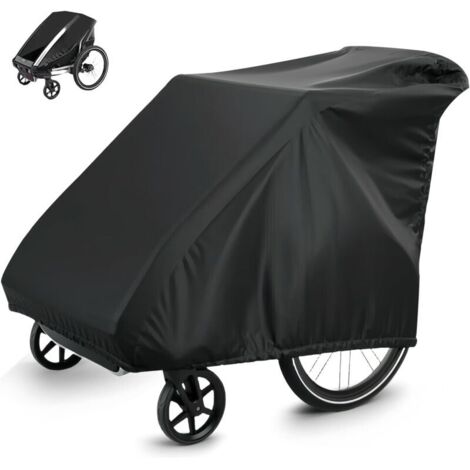 Faltbare Garage für Fahrradanhänger, universelle Fahrradanhängerabdeckung aus 210D Oxford-Gewebe, wasserdichte Fahrradanhängerabdeckung mit UV-Schutz, Zubehör für die Abdeckung