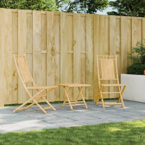 Faltbare Gartenstühle Set von 2 46x66x99 cm Bambus
