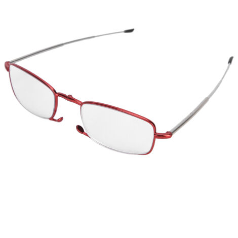 Faltbare Gleitsicht-Lesebrille mit Blaulichtfilter bei Alterssichtigkeit (+400 Rot)