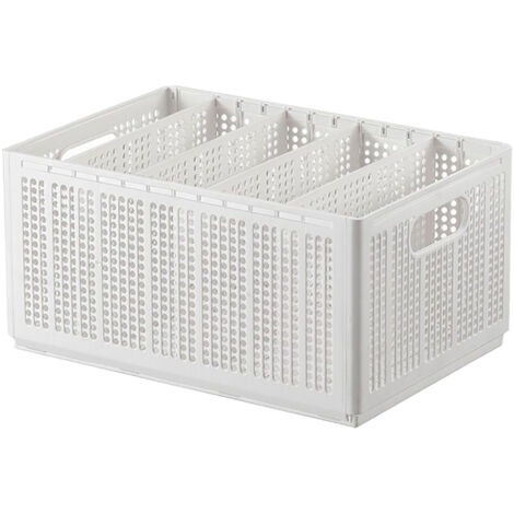 Faltbare Kleiderschrankbox mit 5 Fächern – Weiß – Modulares Schranksystem fürs Schlafzimmer