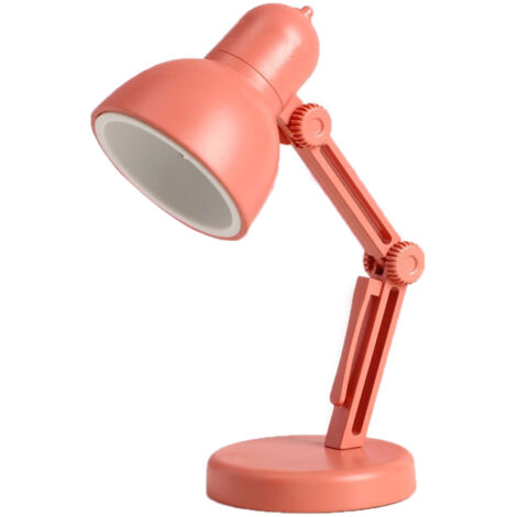 Faltbare LED-Tischleuchte mit abnehmbarem Magnetfuß, verstellbares Akzentlicht für Büro, Zuhause und zum Lesen, Rot/Rosa