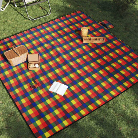 Faltbare Picknickdecke 200x200 cm aus Samt