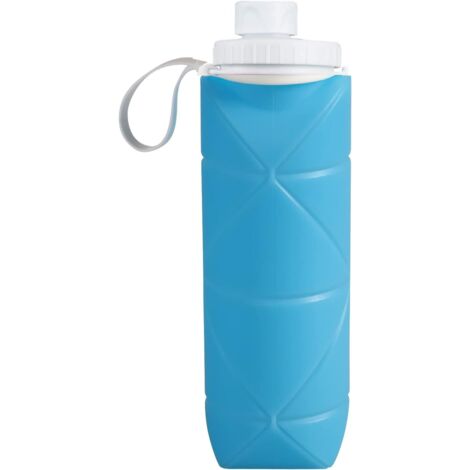 Faltbare Reiseflasche mit auslaufsicherem Ventil, wiederverwendbar für Sport und leichte Wanderungen