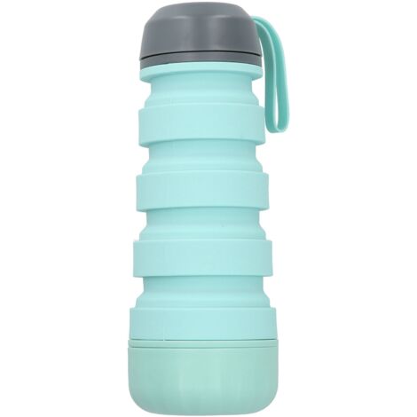 Faltbare Silikon-Wasserflasche, tragbar und multifunktional für Reisen und Outdoor-Aktivitäten, grün