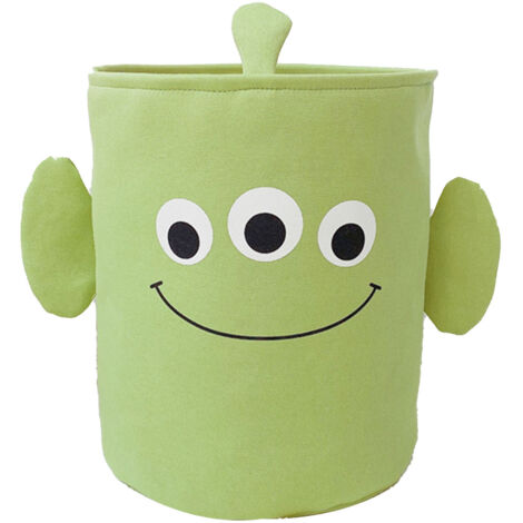 Faltbarer Aufbewahrungskorb „Grünes Monster“, wasserdicht, 35 x 40 cm – Spielzeugorganizer für Wohnzimmer oder Schlafzimmer