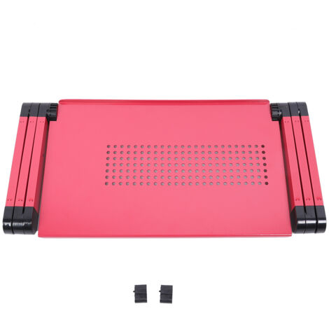 Faltbarer Bett-Tablet-Ständer aus Aluminiumlegierung – Verstellbarer Laptopständer – Rosarot