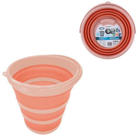 Faltbarer Eimer Silikon 10 Liter-M24999-rosa-var