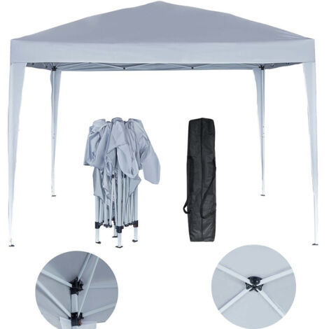 Faltbarer Gartenpavillon "Svetlana 3" - 9 m² - 3 x 3 m - Weiß