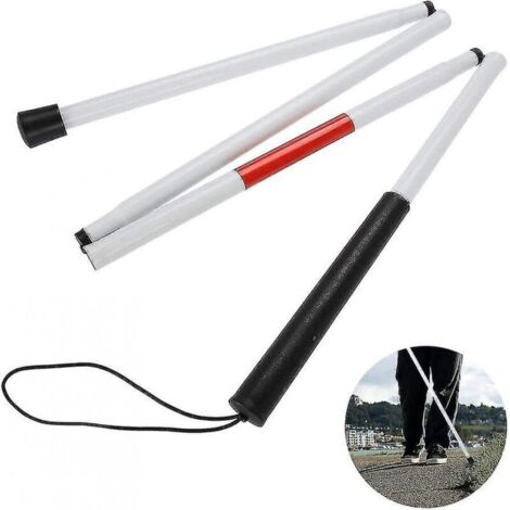 Faltbarer Gehstock für Blinde, 124 cm, 4-teilig