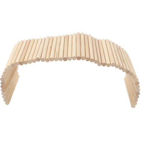 Faltbarer Klettertunnel aus Holz für Kleintiere: Kaninchen, Meerschweinchen, Hamster (15x50cm)