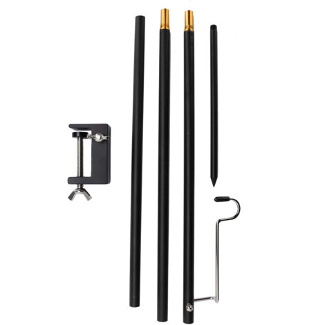 Faltbarer Laternenmast aus Aluminium für Grillen, Camping, Angeln, tragbar