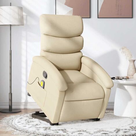 Faltbarer Massagesessel Creme Stoff
