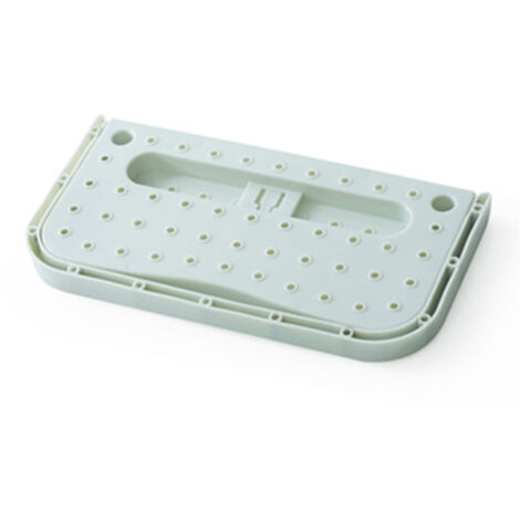 Faltbarer, selbstklebender Schuh-Organizer für die Tür – platzsparender Bad-Organizer, blau – PP-Material