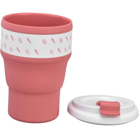 Faltbarer Silikon-Reisebecher 550 ml, wiederverwendbarer Kaffeebecher mit praktischem Deckel