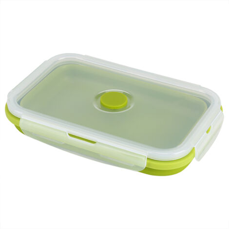 Faltbarer Silikon-Vorratsbehälter, 800 ml, grün – Lunchbox