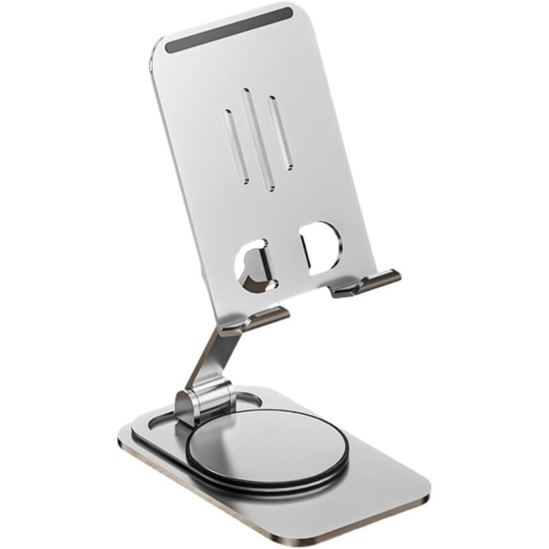 Image of Faltbarer und verstellbarer Handyhalter, kompatibel mit allen Smartphones, silber