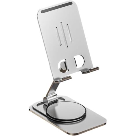 Faltbarer und verstellbarer Handyhalter, kompatibel mit allen Smartphones, silber
