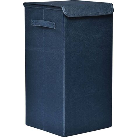 Faltbarer wäschekorb aus polyestergewebe mdf - entenblau - Tendance