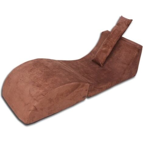 Faltbares Relaxsofa Braunes Wildleder