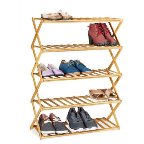 Faltbares schuhregal aus bambus 883054