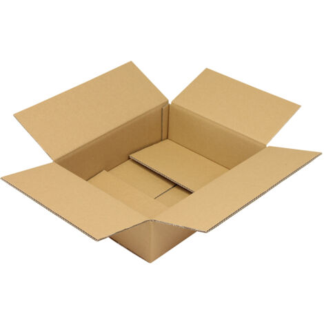 Faltkarton 2-wellig Maße 400x300x100mm Qualität 2.30BC braun braun