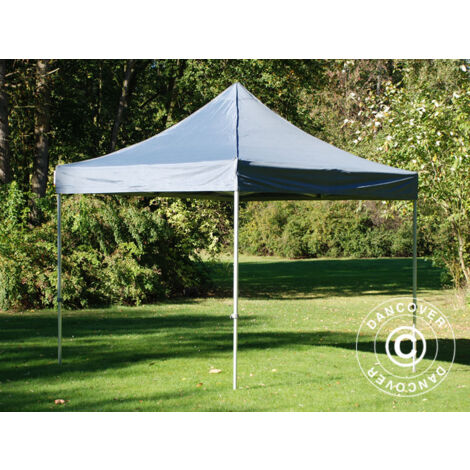 Faltzelt Faltpavillon Wasserdicht FleXtents PRO Steel 3x3m Grau