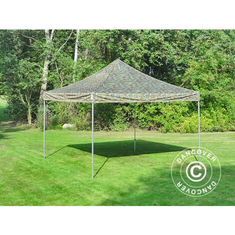 Faltzelt Faltpavillon Wasserdicht FleXtents PRO Steel 4x4m Camouflage